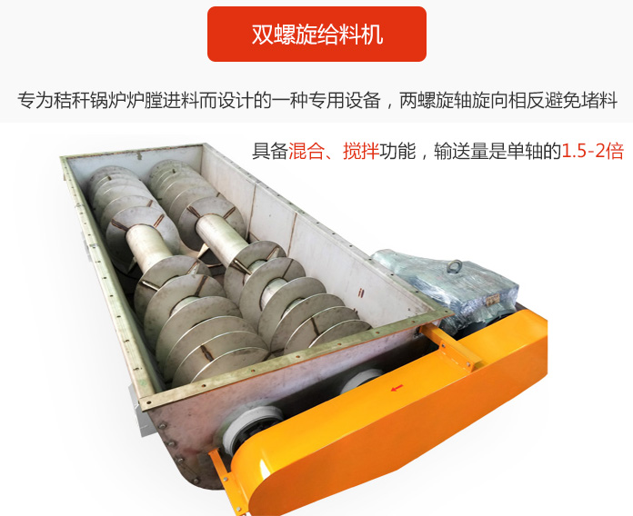 雙螺旋給料機(jī)采用雙軸設(shè)計(jì)，具備混合、攪拌功能。